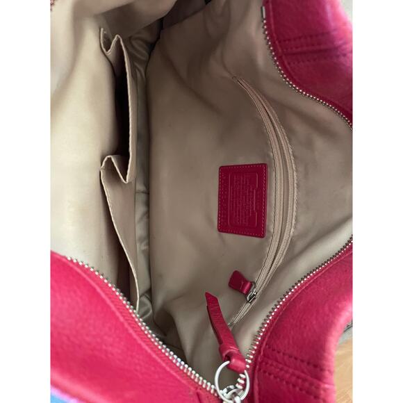 Coach penelope F15687 strawberry pebble Leather Satchel BAG PURSE shoulder bag - Picture 7 of 8